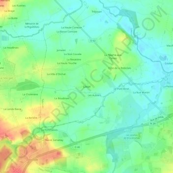 Topografische Karte Casset, Höhe, Relief
