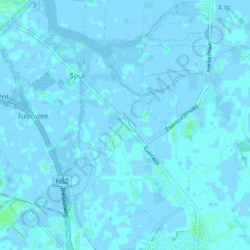 Topografische Karte Magrette, Höhe, Relief