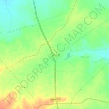 Topografische Karte Khandali, Höhe, Relief