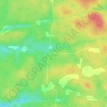 Topografische Karte Rye, Höhe, Relief