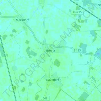 Topografische Karte Bönitz, Höhe, Relief