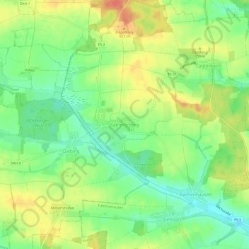 Topografische Karte Kammerberg, Höhe, Relief