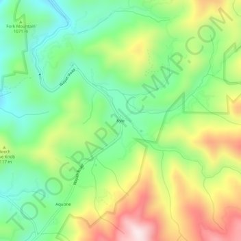 Topografische Karte Kyle, Höhe, Relief