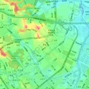 Topografische Karte 高坳, Höhe, Relief