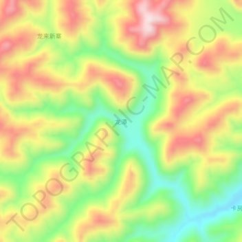 Topografische Karte 龙潭, Höhe, Relief