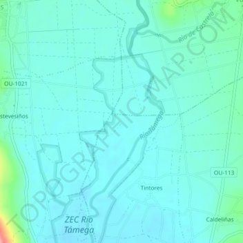 Topografische Karte Sandianes, Höhe, Relief