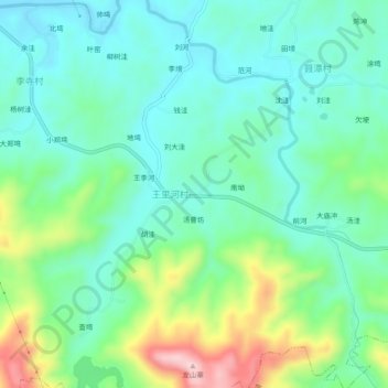 Topografische Karte 齐洼, Höhe, Relief