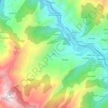 Topografische Karte Boo, Höhe, Relief