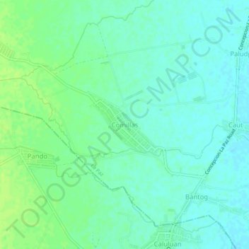 Topografische Karte Comillas, Höhe, Relief