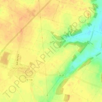 Topografische Karte Les Beauges, Höhe, Relief