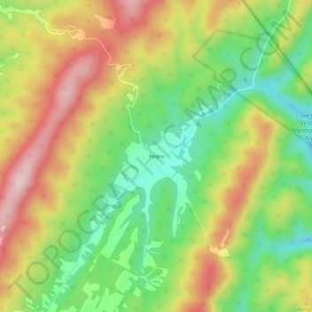 Topografische Karte Pedro, Höhe, Relief