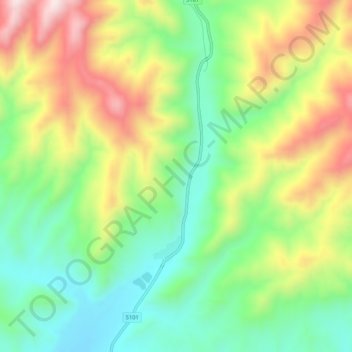 Topografische Karte 新城区, Höhe, Relief