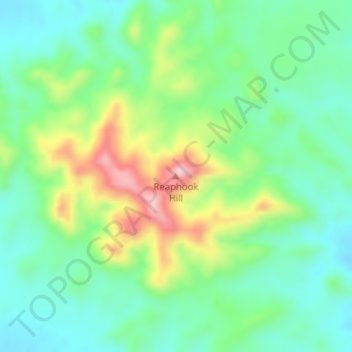 Topografische Karte Reaphook Hill, Höhe, Relief