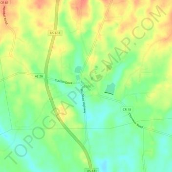 Topografische Karte Seale, Höhe, Relief