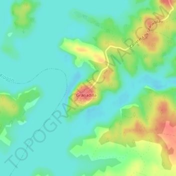 Topografische Karte Castillo de Granadilla, Höhe, Relief