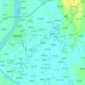Topografische Karte 张河湾, Höhe, Relief