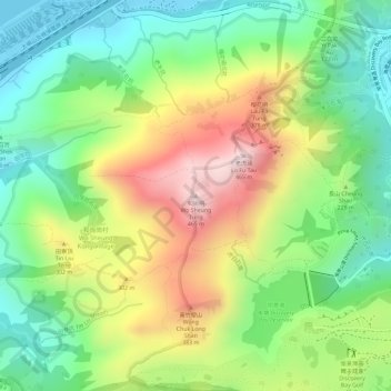 Topografische Karte 和尚峒, Höhe, Relief
