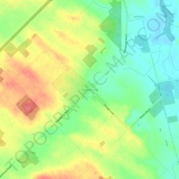 Topografische Karte Sweaburg, Höhe, Relief