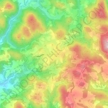 Topografische Karte Mönchdorf, Höhe, Relief