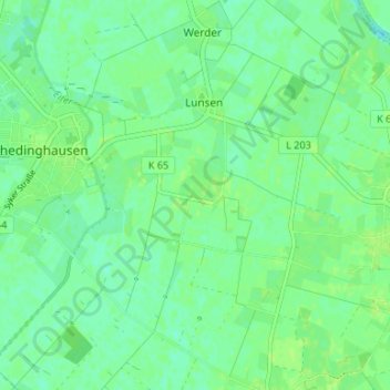 Topografische Karte Holtorf, Höhe, Relief
