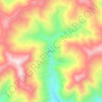 Topografische Karte 天宝村, Höhe, Relief