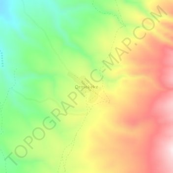 Topografische Karte Ormekeke, Höhe, Relief