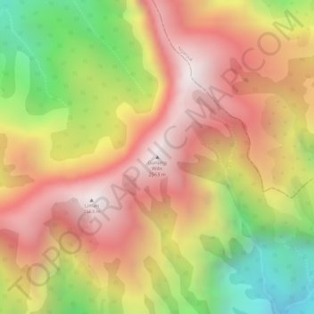 Topografische Karte Gunung Wilis, Höhe, Relief
