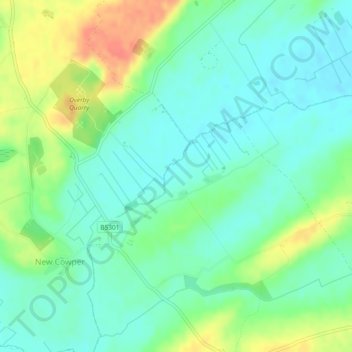 Topografische Karte Mealrigg, Höhe, Relief