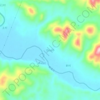 Topografische Karte 历山村, Höhe, Relief