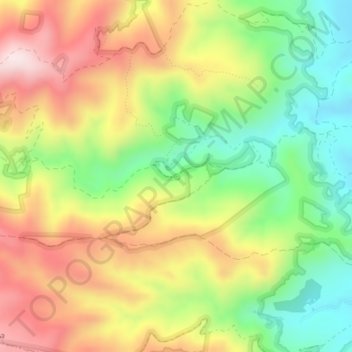 Topografische Karte Fuente Umbria, Höhe, Relief