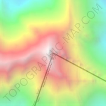 Topografische Karte Mount Augusta, Höhe, Relief