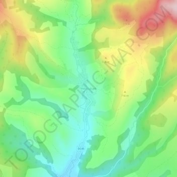 Topografische Karte Hermansdorf, Höhe, Relief
