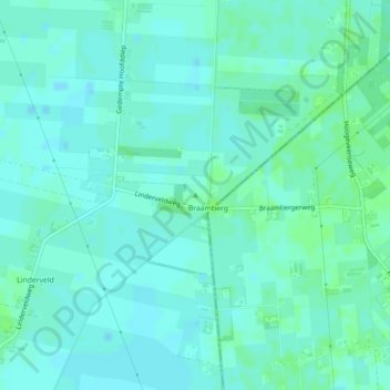 Topografische Karte Braamberg, Höhe, Relief