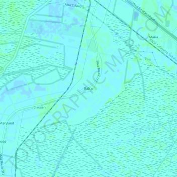 Topografische Karte Balco, Höhe, Relief