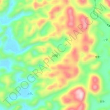 Topografische Karte 姑娘, Höhe, Relief