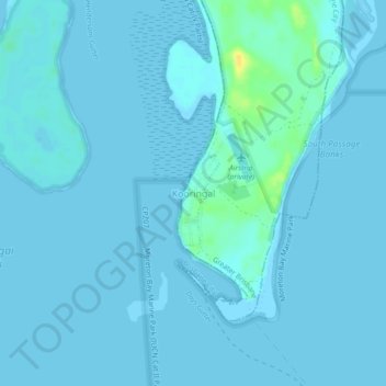 Topografische Karte Kooringal, Höhe, Relief