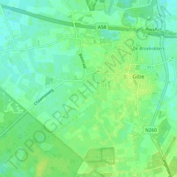 Topografische Karte Horst, Höhe, Relief