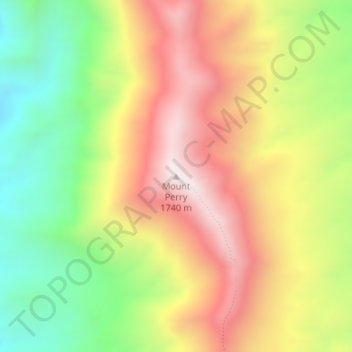 Topografische Karte Mount Perry, Höhe, Relief
