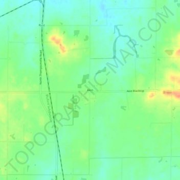 Topografische Karte Akin, Höhe, Relief