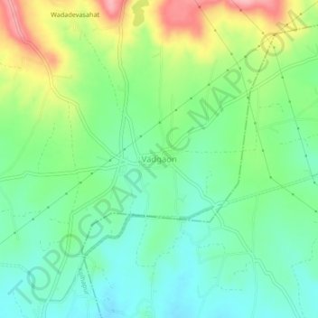 Topografische Karte Vadgaon, Höhe, Relief