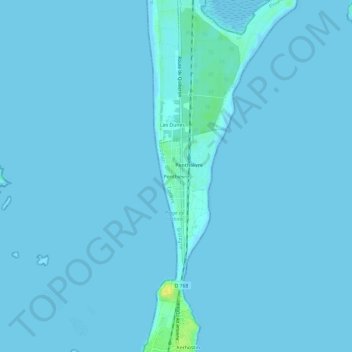 Topografische Karte Penthièvre, Höhe, Relief