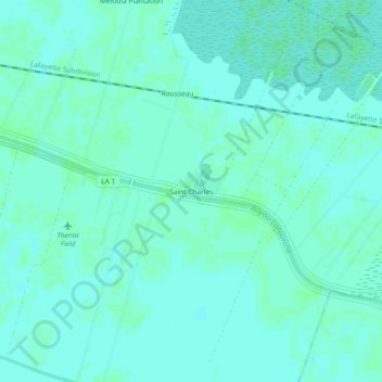 Topografische Karte Saint Charles, Höhe, Relief