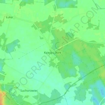 Topografische Karte Fürstenwalde, Höhe, Relief