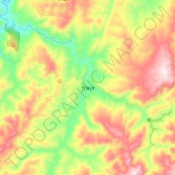 Topografische Karte 丹桂镇, Höhe, Relief