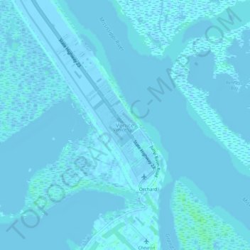 Topografische Karte Venice, Höhe, Relief