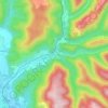 Topografische Karte Lunas, Höhe, Relief