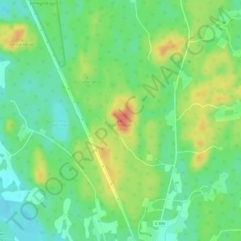 Topografische Karte Malmberget, Höhe, Relief