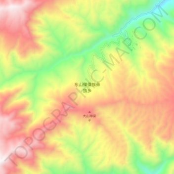 Topografische Karte 东山傈僳族彝族乡, Höhe, Relief