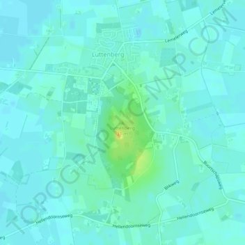 Topografische Karte Luttenberg, Höhe, Relief