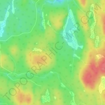 Topografische Karte Interior Plateau, Höhe, Relief